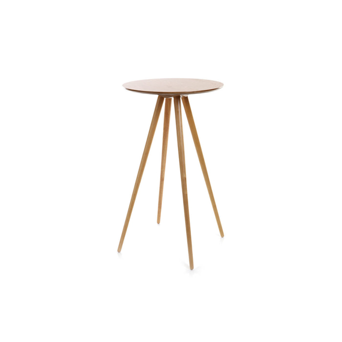 Table de bar ronde scandinave bois L60 cm NORDECO