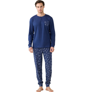 Pigiama uomo estivo in cotone articolo navy dot. Noidinotte