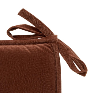 Galette de chaise Lilou marron tonka 38x38cm