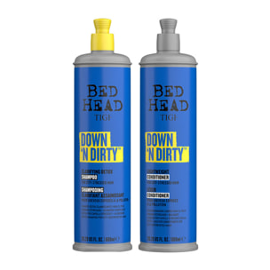 TIGI Kit Bed head  Down N'Dirty Shampoo 600ml + Conditioner 600ml