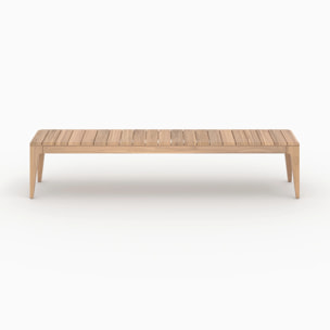 Table et bancs de jardin en bois de teck recyclé 10 personnes - Nonza