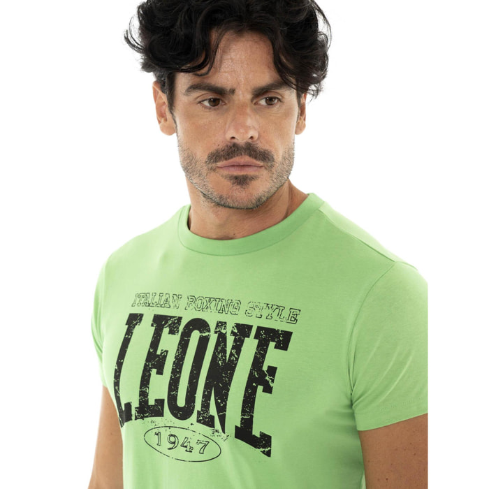 T-shirt da uomo in cotone elasticizzato Leone Boxing Legend