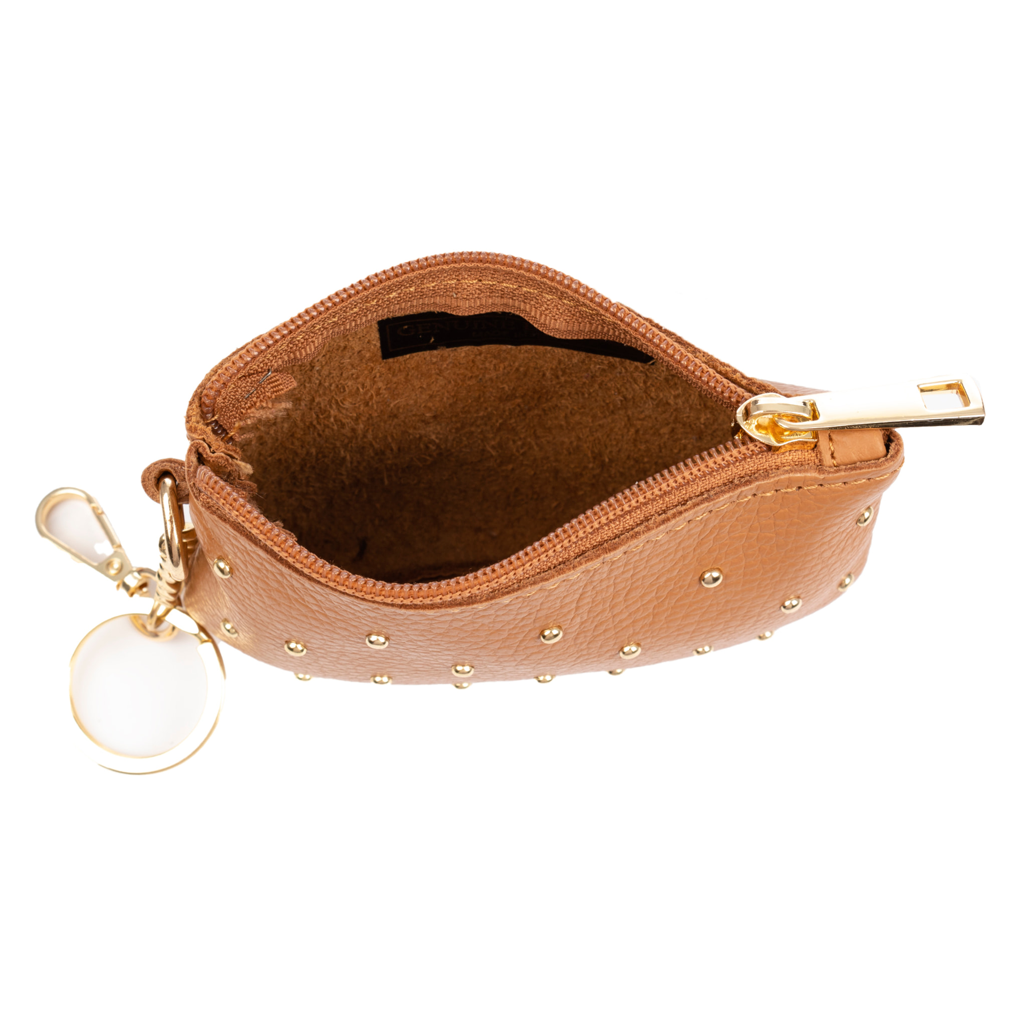 Bellosguardo Monedero Mujer. De piel auténtica acabado Dollaro con detalles metálicos.