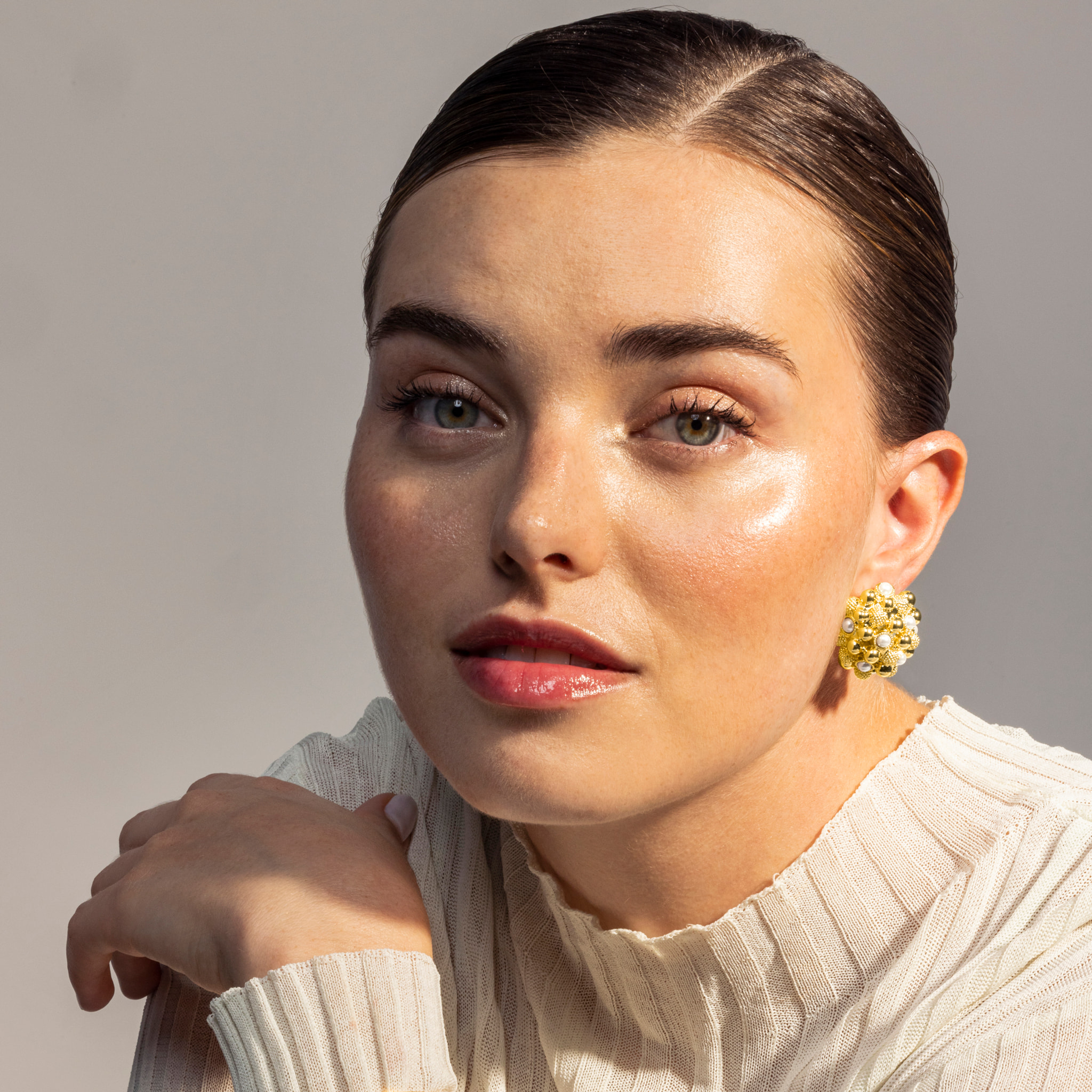 Pendientes acabado en oro amarillo de 18k