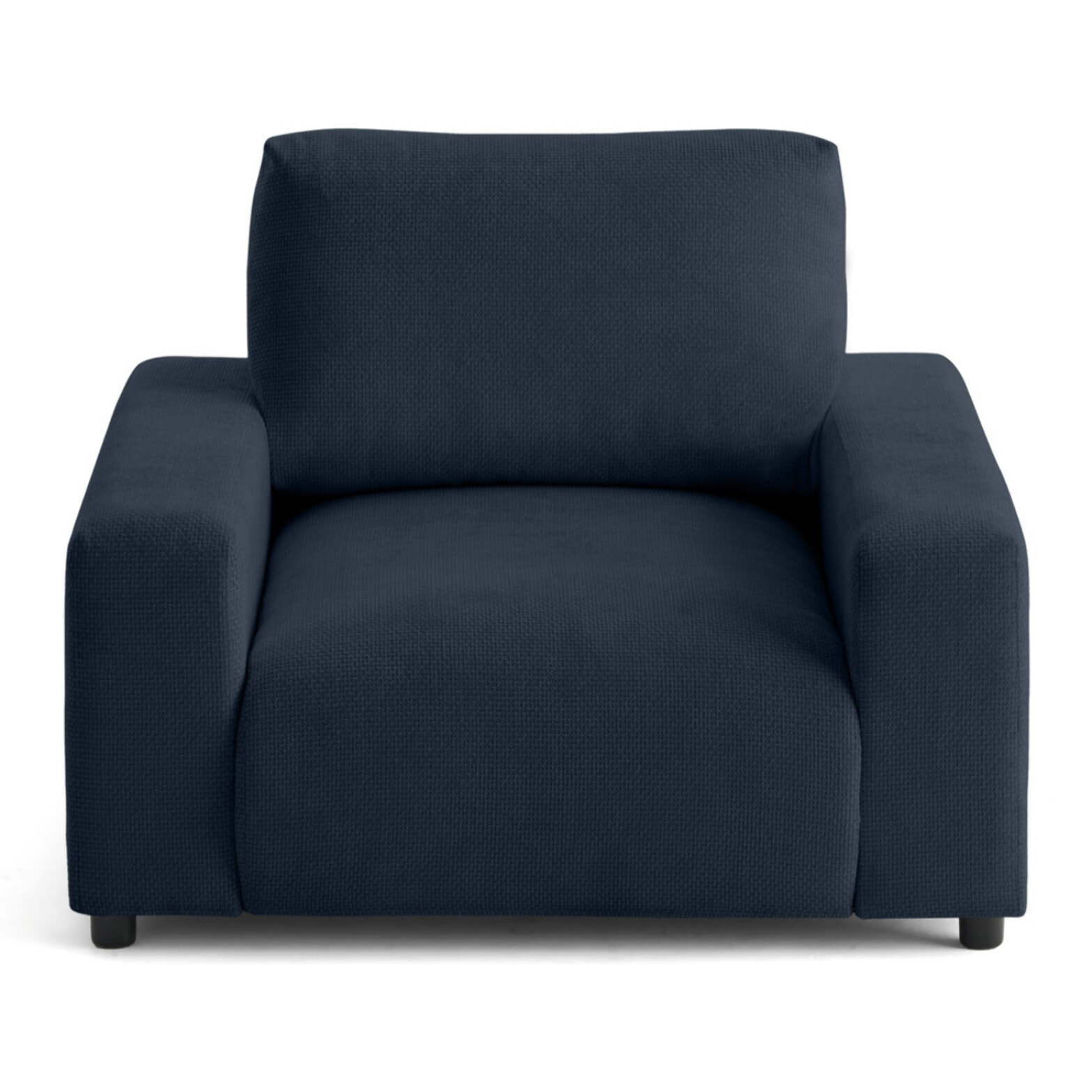 Pivoine - fauteuil en velours texturé - Bleu