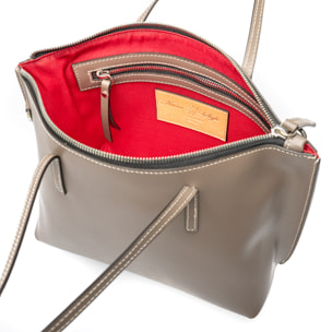 Ballao borsa tote donna. Pelle autentica Ruga.