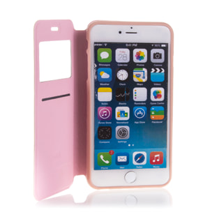 DAM COPRI LIBRO CON FINESTRA CHIUSURA MAGNETICA IP6/6S PLUS 8x1x16 Cm. Colore rosa
