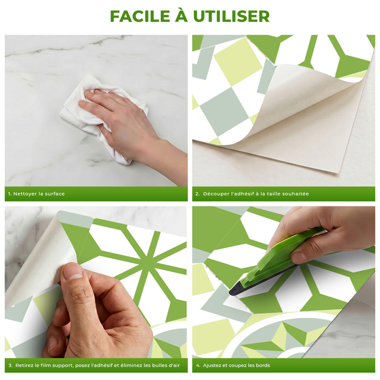 Sticker Sol avec laminat de Protection en Plastique Anti-dérapant | Stickers adhésif Sol - TOMETTES SOL LORIDA -
