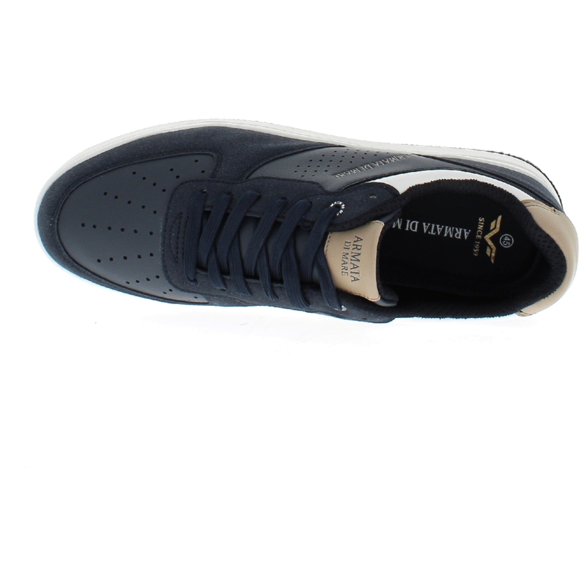 Armata di Mare Scarpe Uomo Sneakers Basse Stringate con Soletta Rimovibile in Memory Foam AMU S24N520 Navy