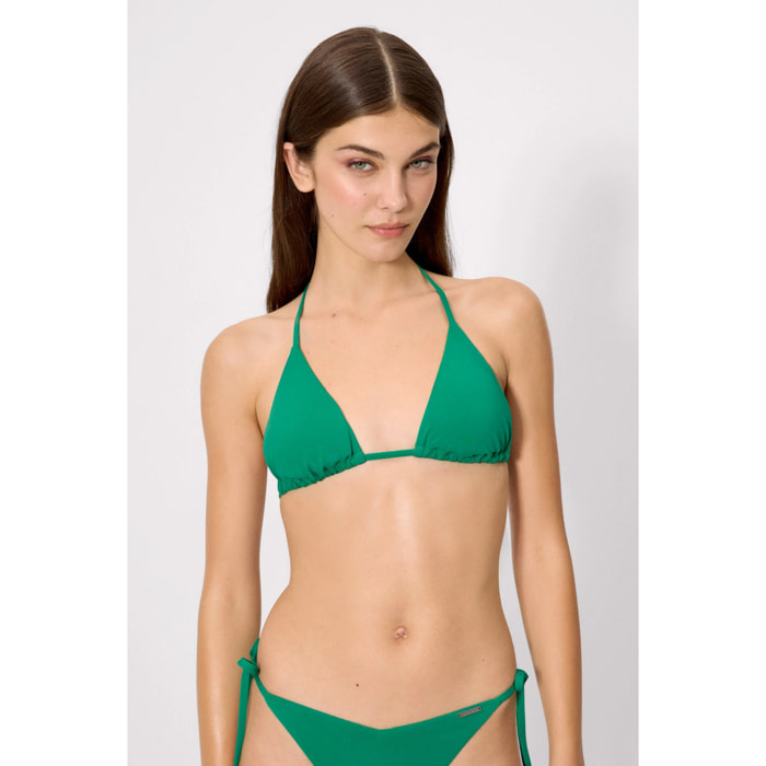 Top bikini a triangolo Verde