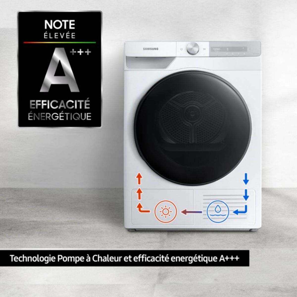 Sèche linge pompe à chaleur SAMSUNG DV90T7240BH