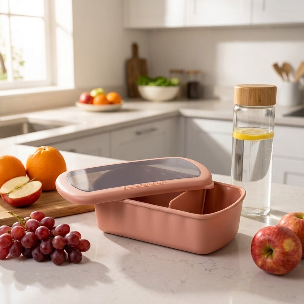 Lunchbox Terracotta à compartiment réglable sans BPA Fackelmann Storage