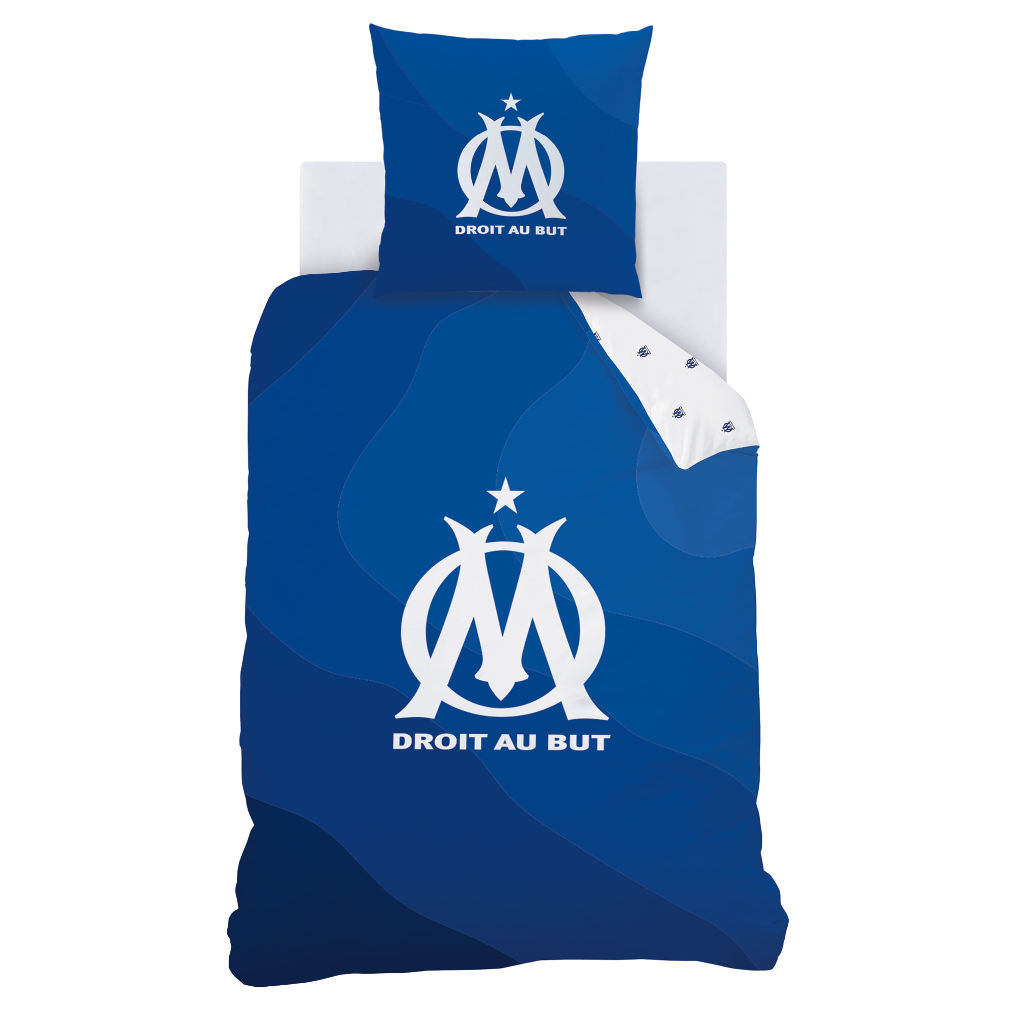 Parure de lit 100% Coton, OM ONDEBLUE