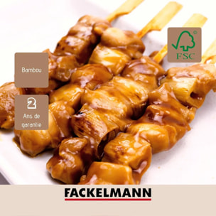 Lot de 50 piques à brochettes 15 cm en bambou FSC Fackelmann Basic