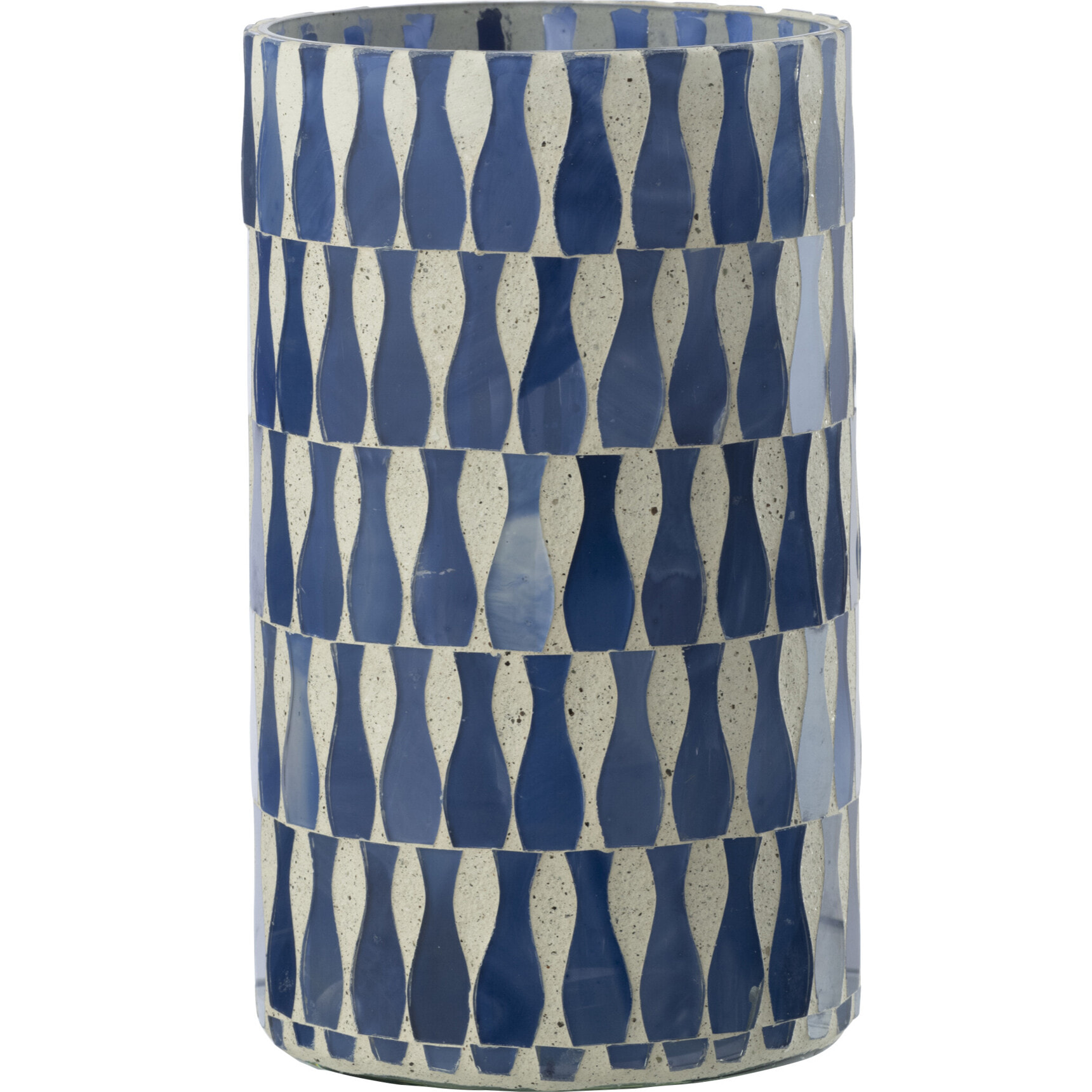 J-Line Chandelier - verre - bleu/blanc - large