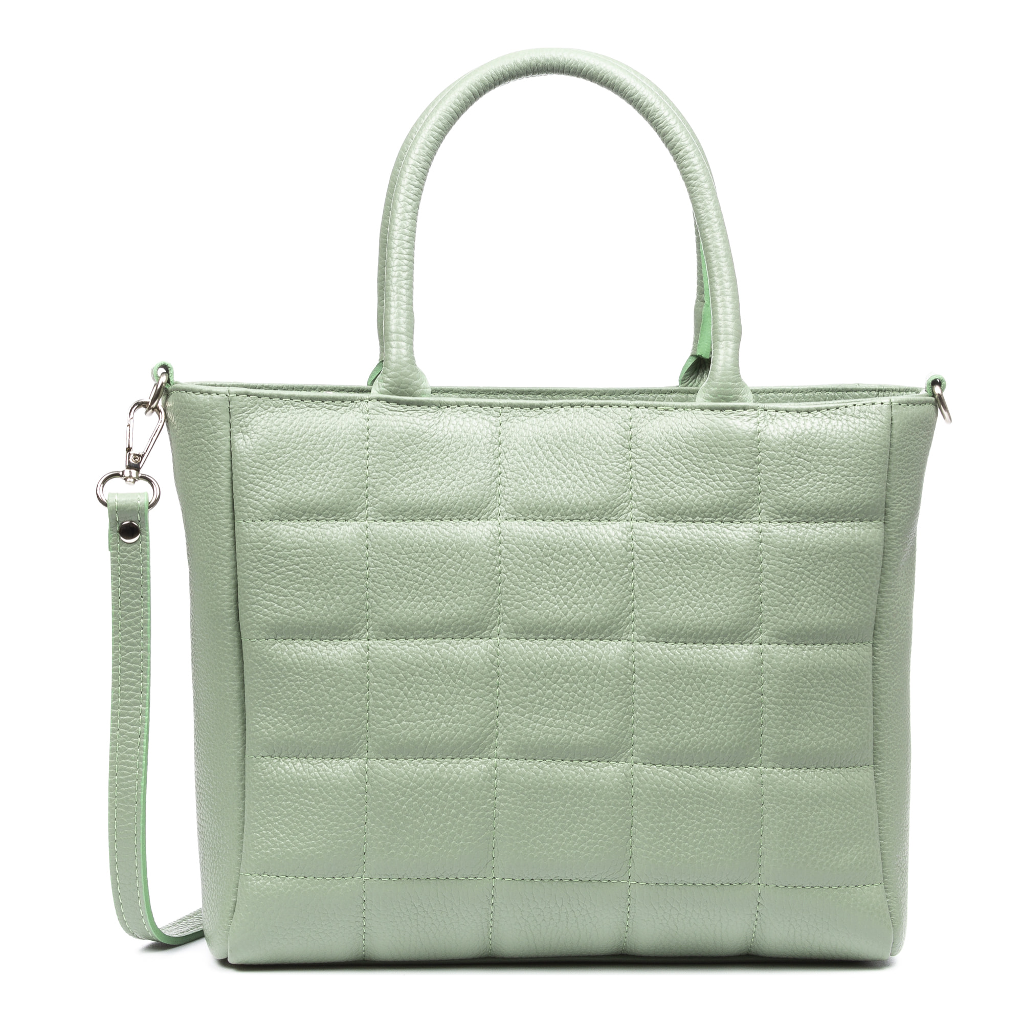 Borsa tote da donna Albizzate. Pelle autentica finitura Dollaro trapuntata.