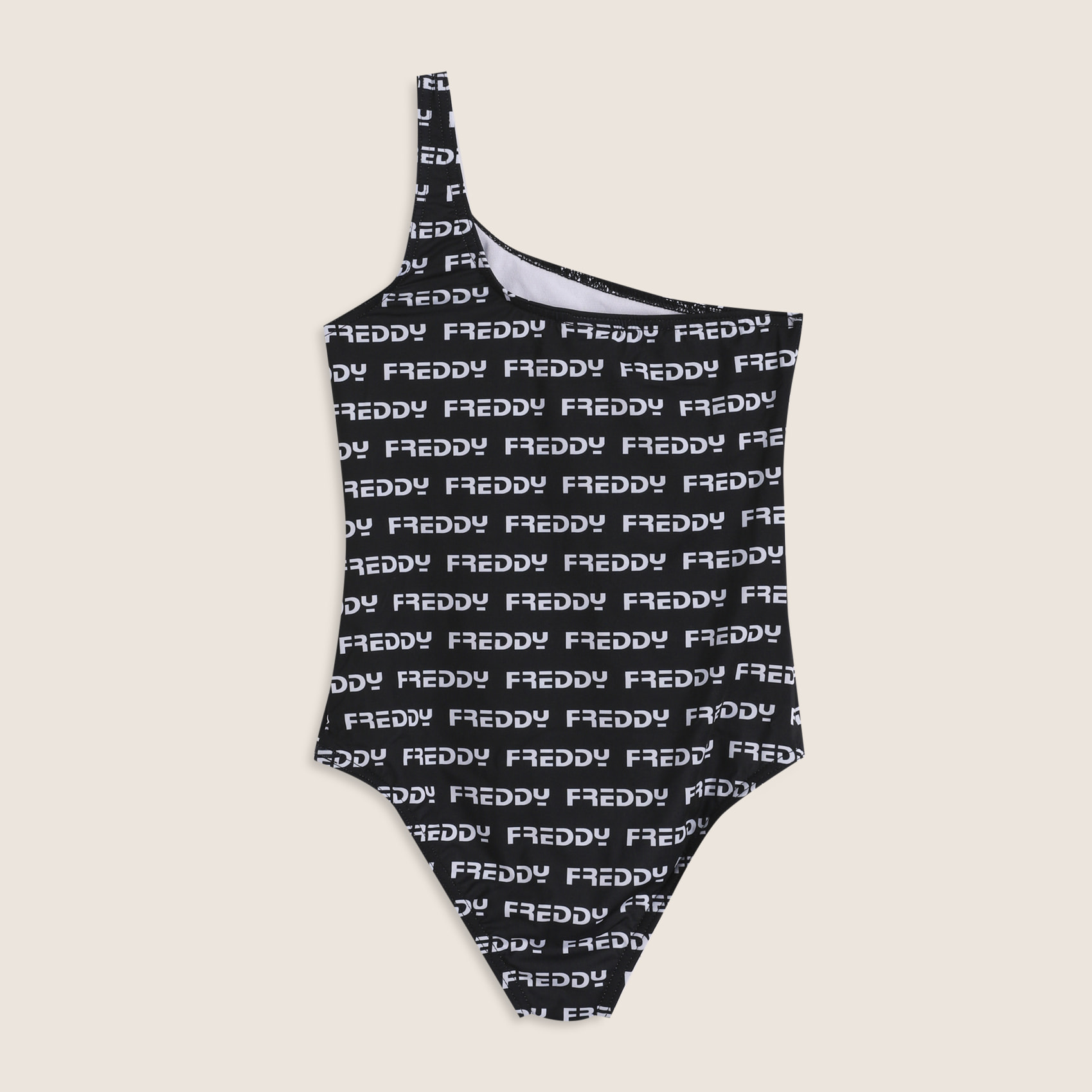 Costume intero bambina monospalla logato