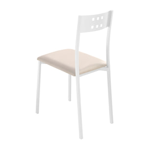 Set de 4 sillas – Polipiel lisa con diseño minimalista