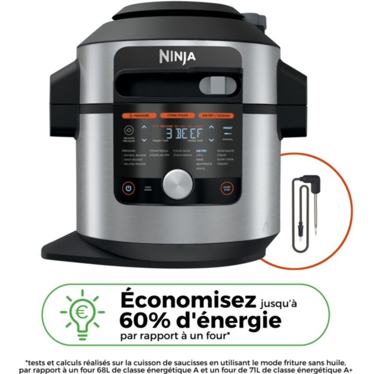 Multicuiseur NINJA Foodi Max OL750EU  gris/noir 7,5 L, 14 modes de cuisson dont air fryer
