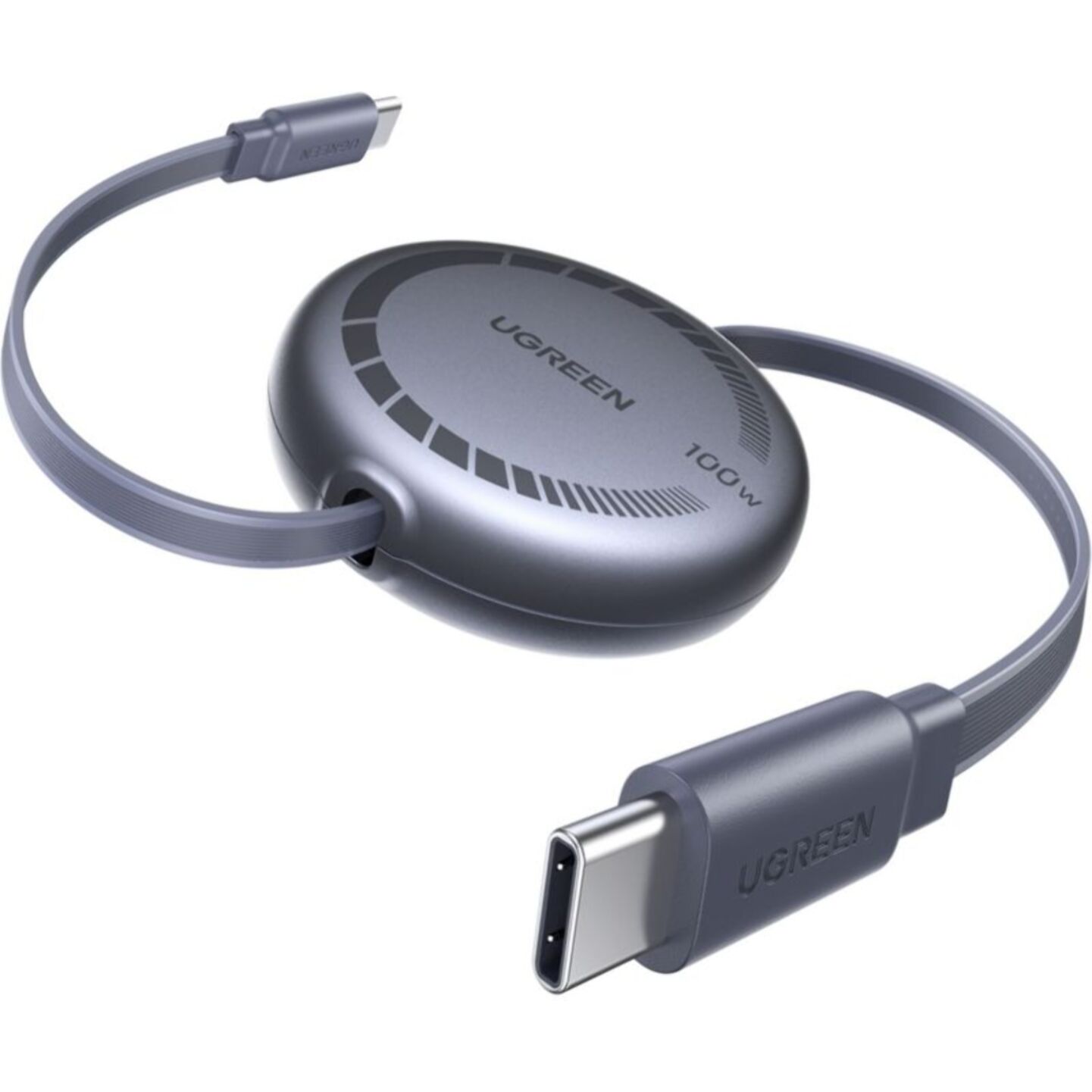 Câble USB C UGREEN Cable Rectractable 1m Noir 100W