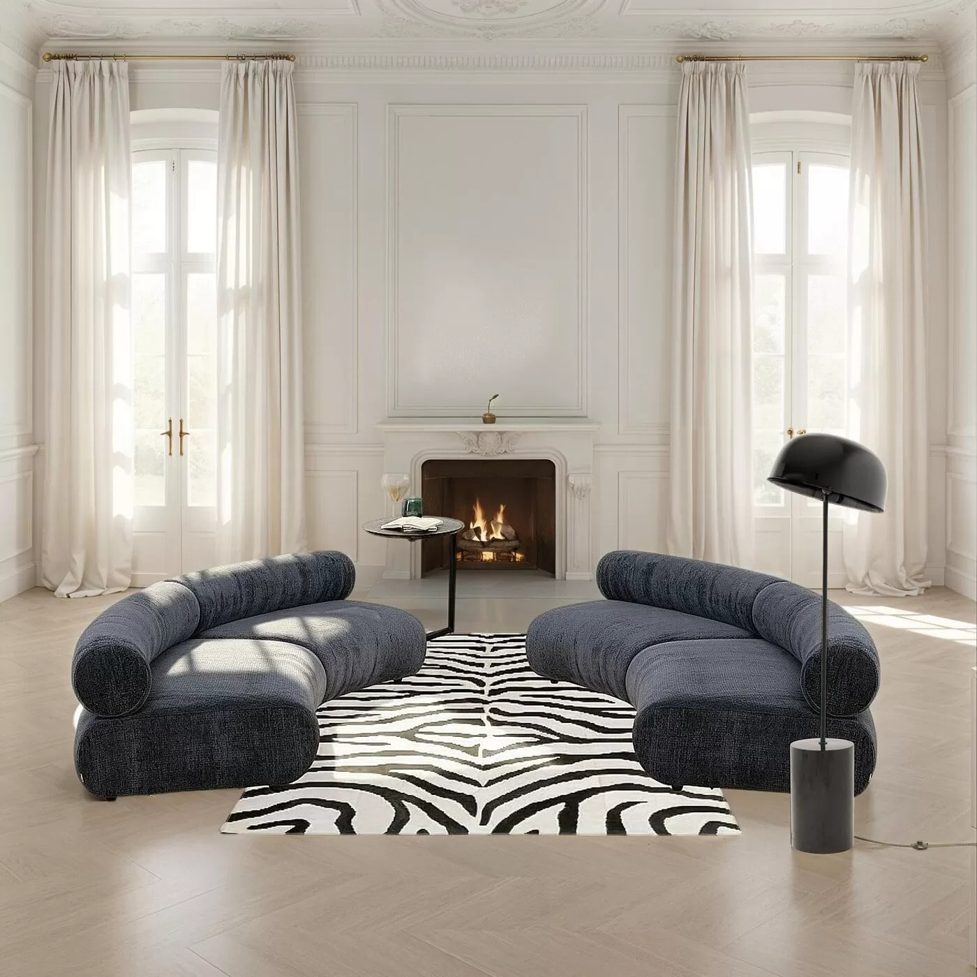 Lampadaire Loungy 160cm noir Kare Design