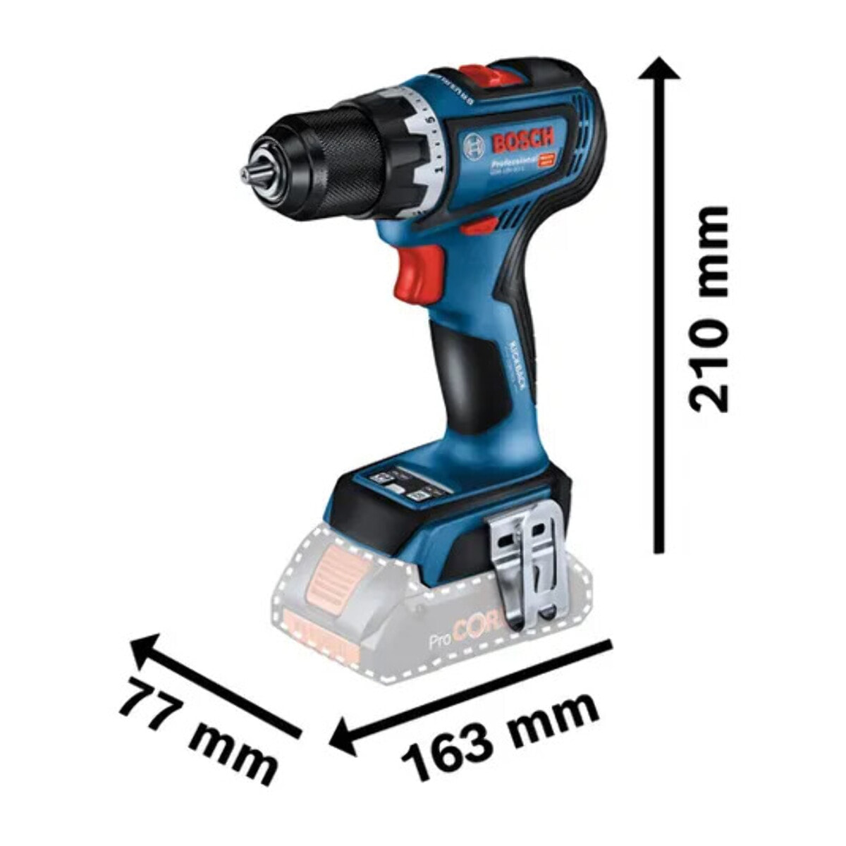 Perceuse visseuse GSR 18V-90 C BOSCH en coffret L-Boxx - sans batterie - 06019K6002
