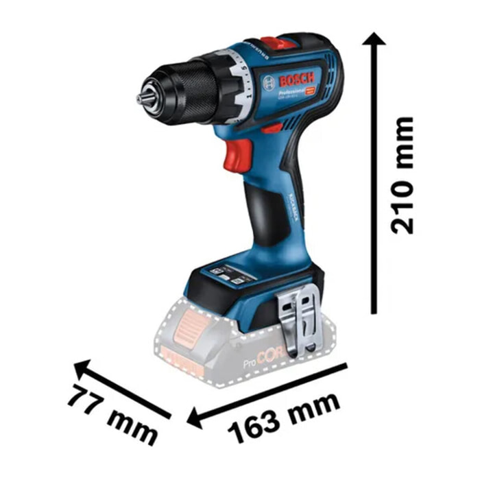 Perceuse visseuse GSR 18V-90 C BOSCH en coffret L-Boxx - sans batterie - 06019K6002