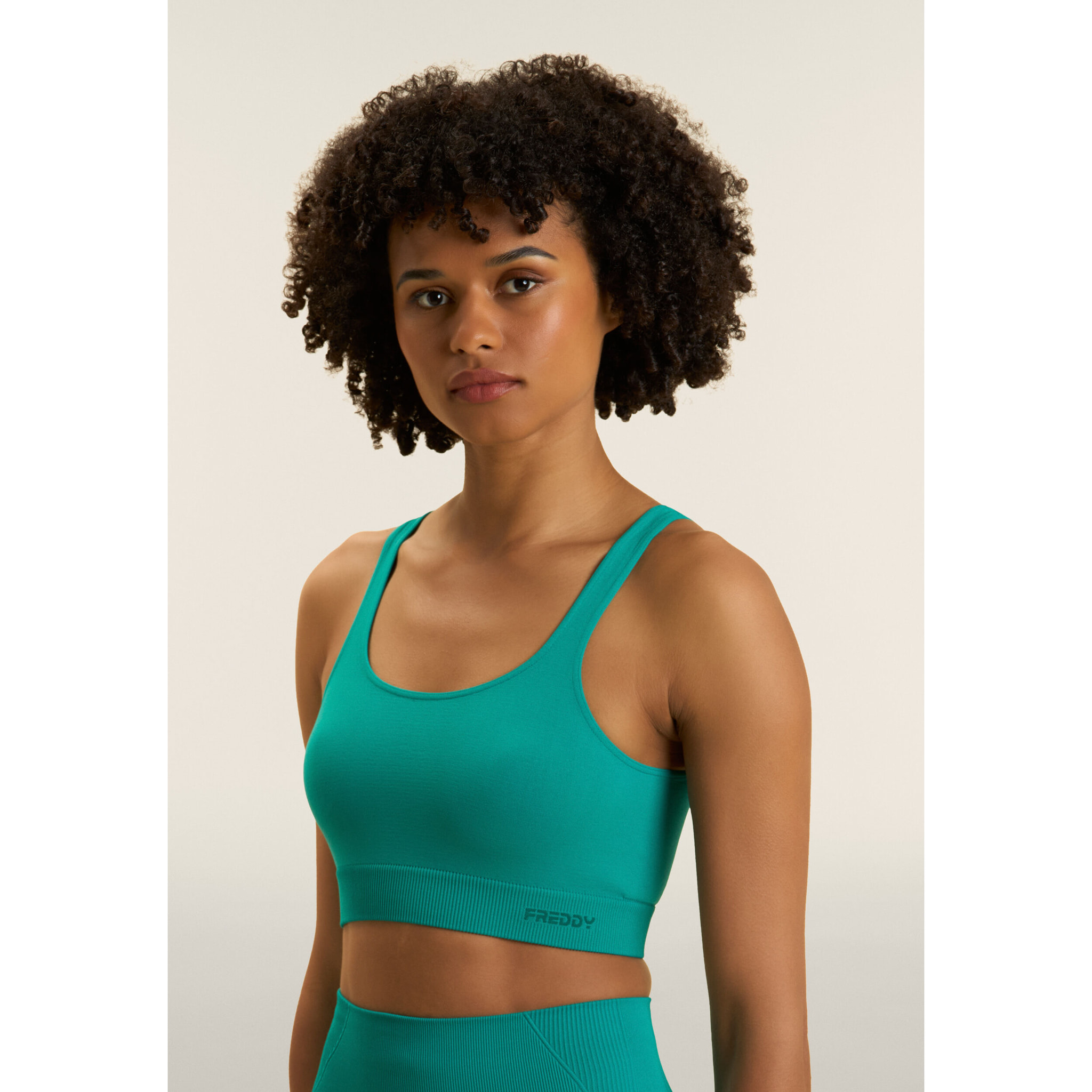 Top Sportivo Seamless con Fascia Sottoseno in costina