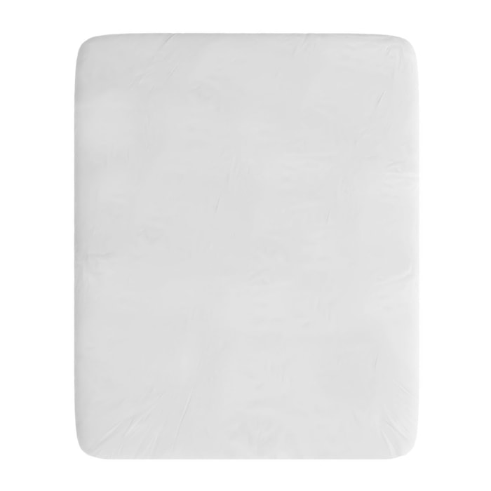 LENZUOLO SOTTO CON ANGOLI MAX COLOR, 100% Cotone, Made in Italy - BIANCO
