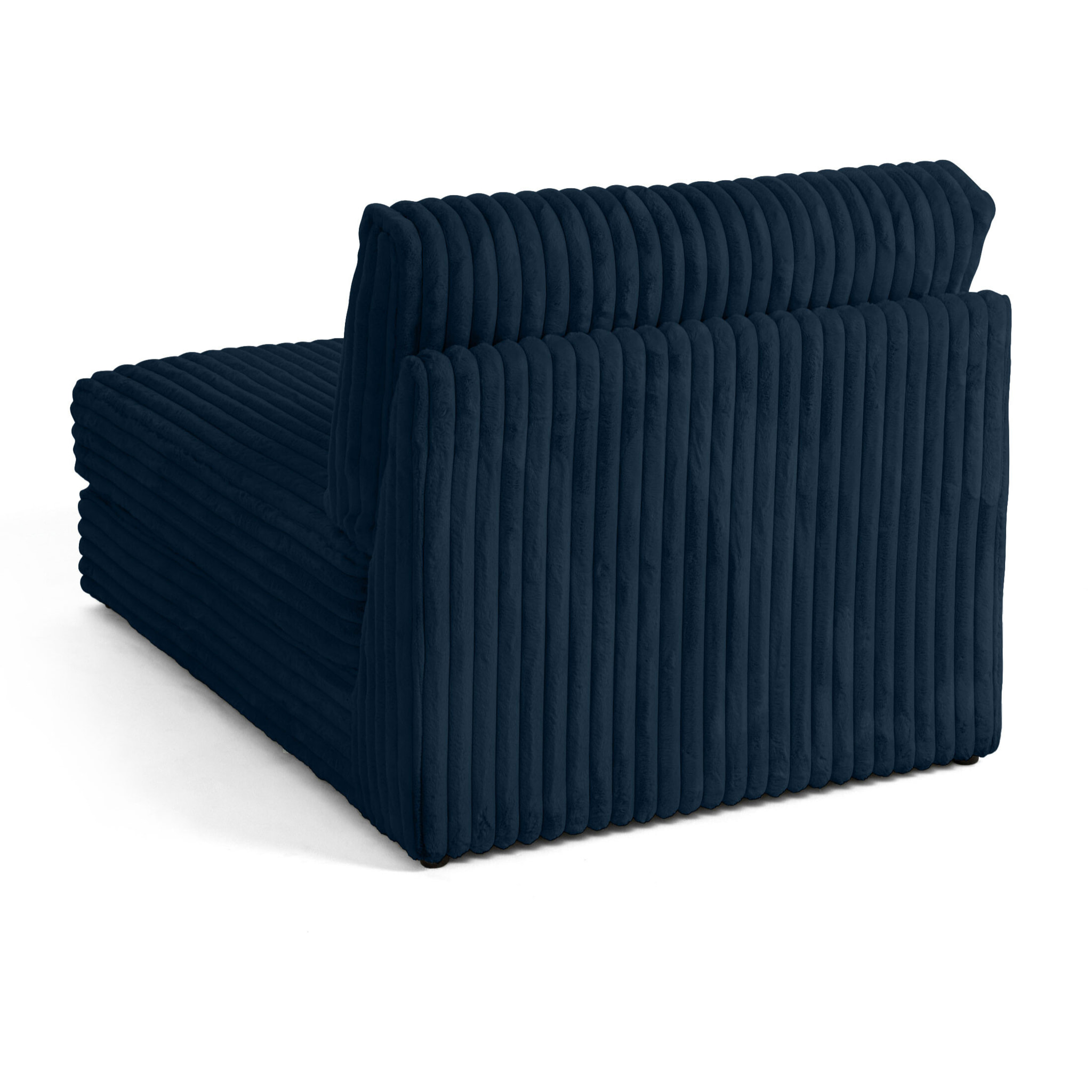 Jasper - module méridienne - en fausse fourrure côtelée - Bleu