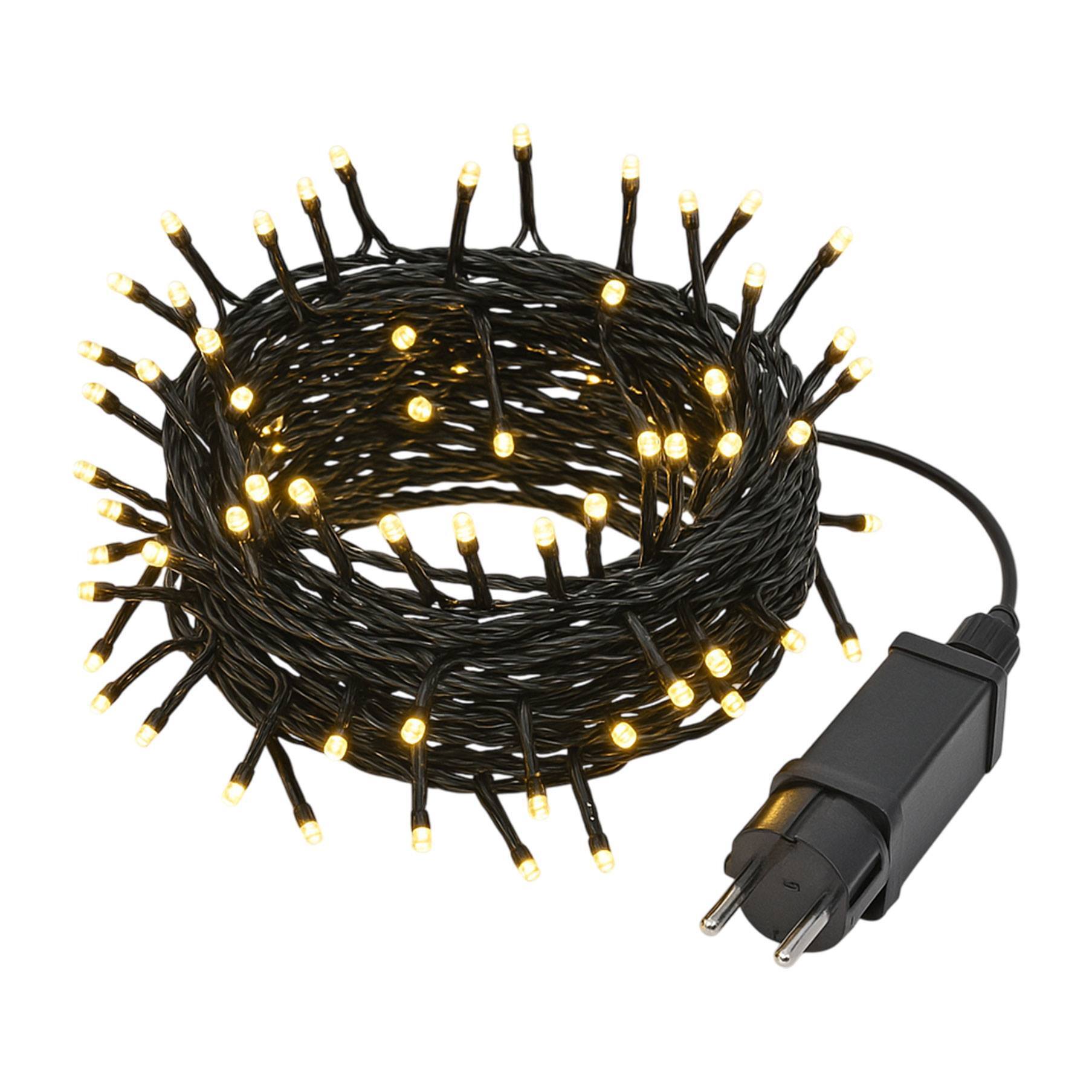 guirnaldas con 180 luces led en blanco cálido - cable 3m