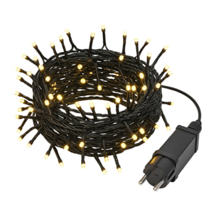 guirnaldas con 180 luces led en blanco cálido - cable 3m