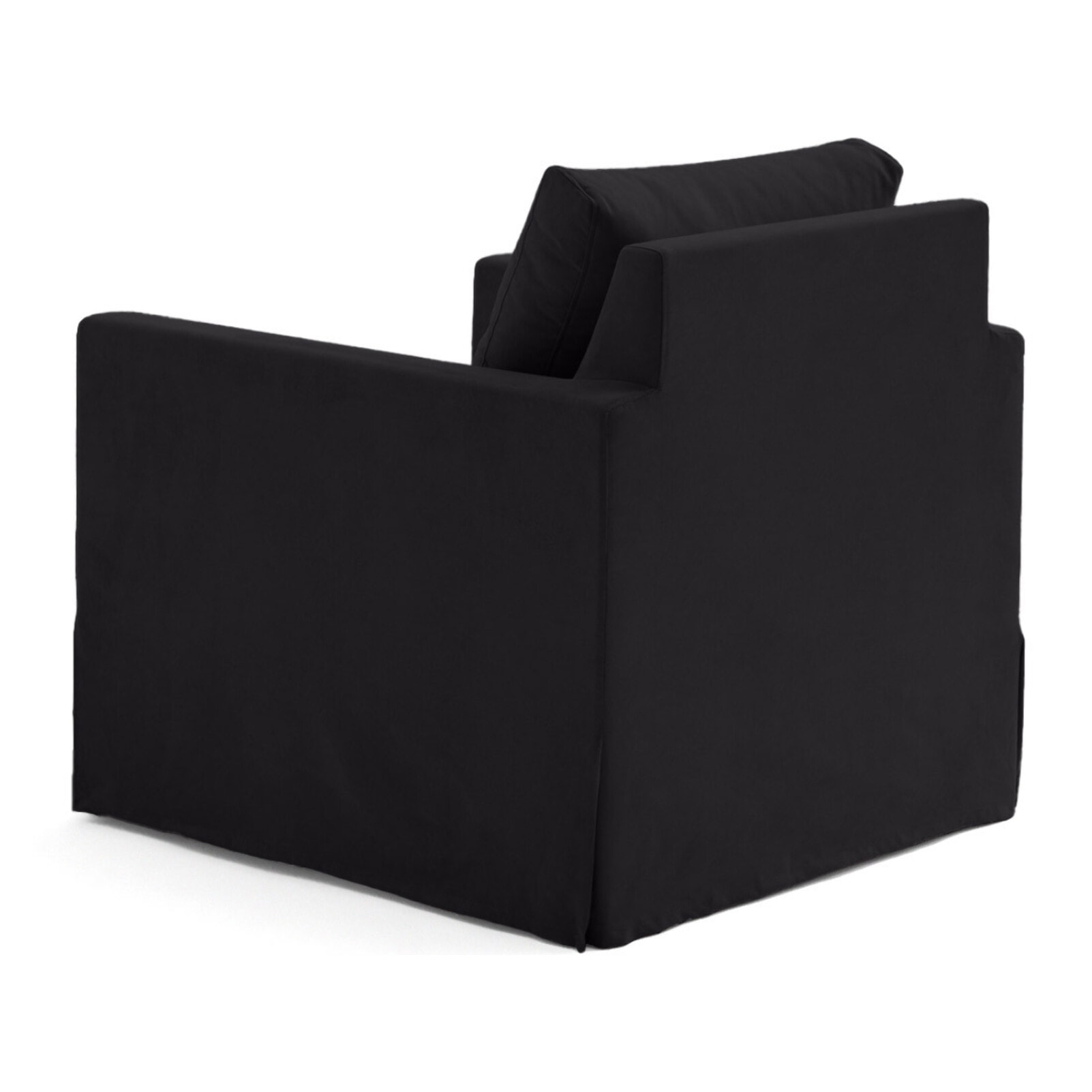 Serena - fauteuil déhoussable en tissu - Noir