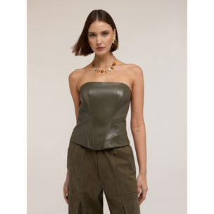 Motivi - Top bustier estructurado - Verde militare
