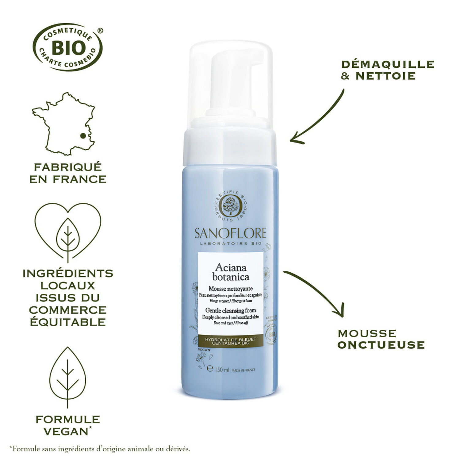 Aciana Botanica - Mousse d'eau Nettoyante 150 ml