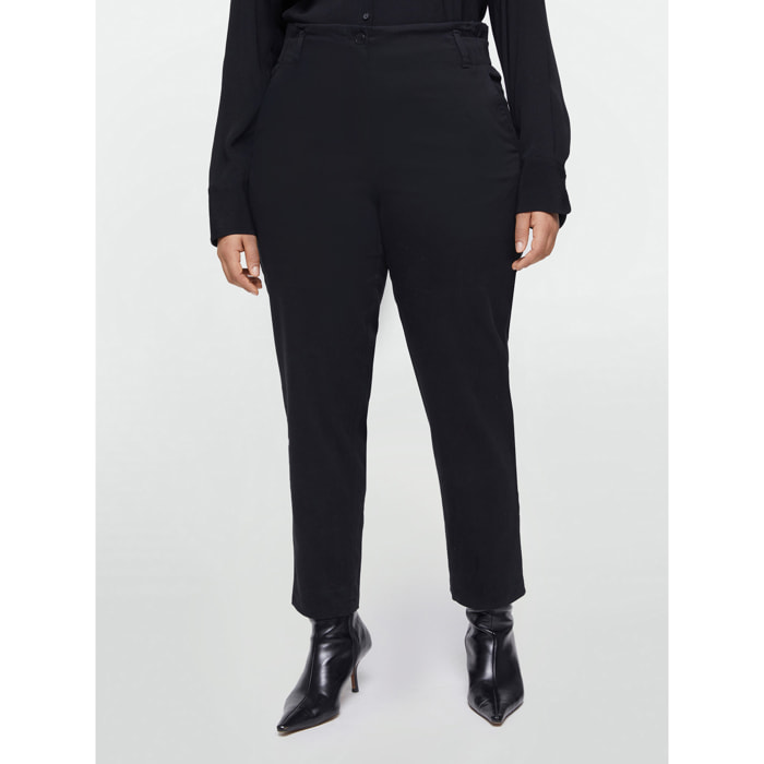 Fiorella Rubino - Pantaloni balloon in cotone stretch - Nero