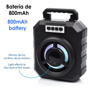 Altoparlante portatile Boombox YD-669 Bluetooth 4.2. Ingresso USB, scheda micro SD e jack 3.5. FM Radio. Porta smartphone integrato.