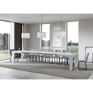 Mesa extensible 90x140/400 cm Spimbo Fresno Blanco