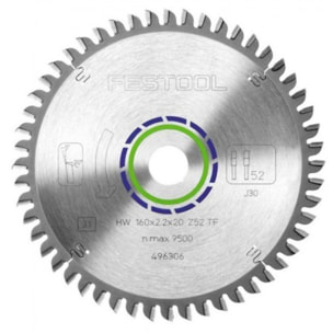 Lame de scie FESTOOL Spécial Alu Ø 260 mm et 68 dents - 494607