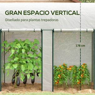 Invernadero Pequeño Invernadero de Exterior con Doble Puerta con Cremallera y Cubierta de PE Invernadero para Cultivar Plantas Flores 200x100x178 cm Blanco