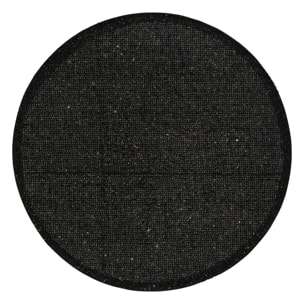 Set de table effet jute 38cm noir