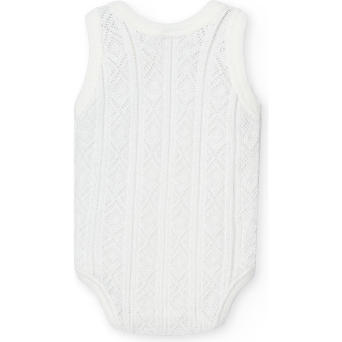 Body bebé tirantes finos perlé algodón