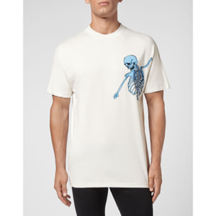 PHILIPP PLEIN Camiseta de cuello redondo y manga corta SKELETON