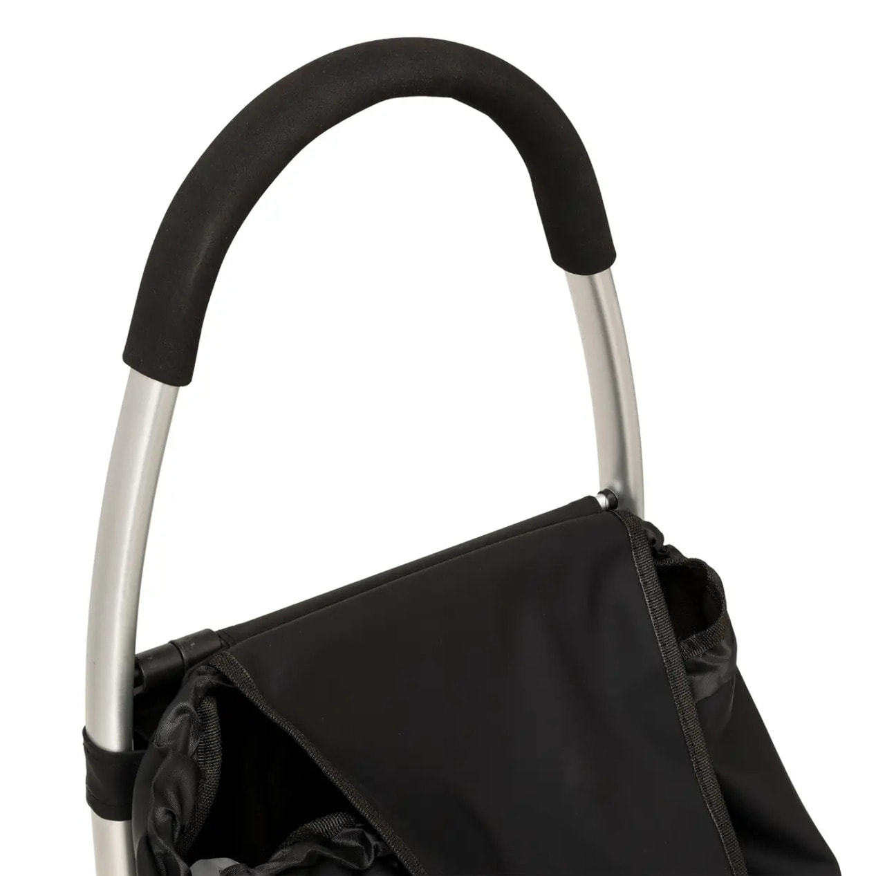 Chariot de course pliable noir 6 roues 36L