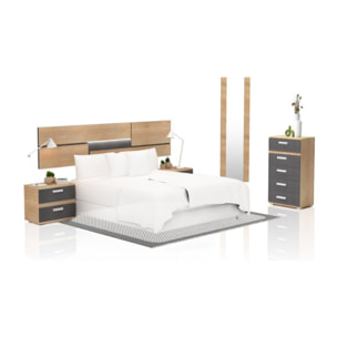 Dormitorio Ataneq Pure 5C Cambria - Grafito