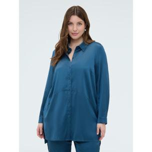 Fiorella Rubino - Camicia in raso stretch - Blu