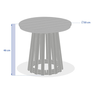 Table d appoint de jardin ronde "Osuna" 50 x 50cm en acacia