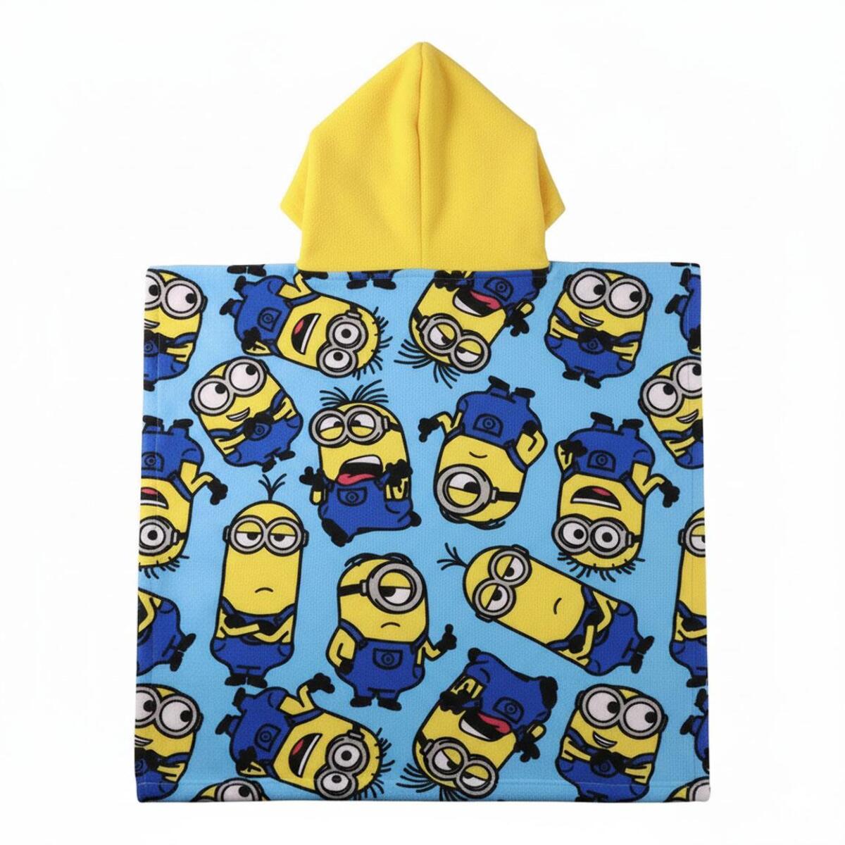 Poncho microfibra de Minions - 55x54,5x1 cm - Multicolor