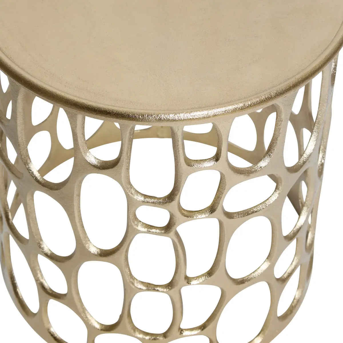 Table d'appoint Mesh ronde D.36,5cm doré