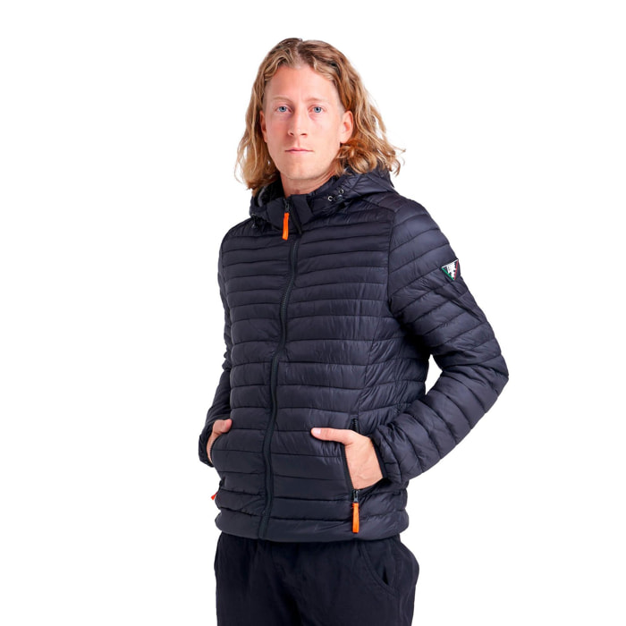 Chaqueta de hombre Leone con capucha y cremallera Basic